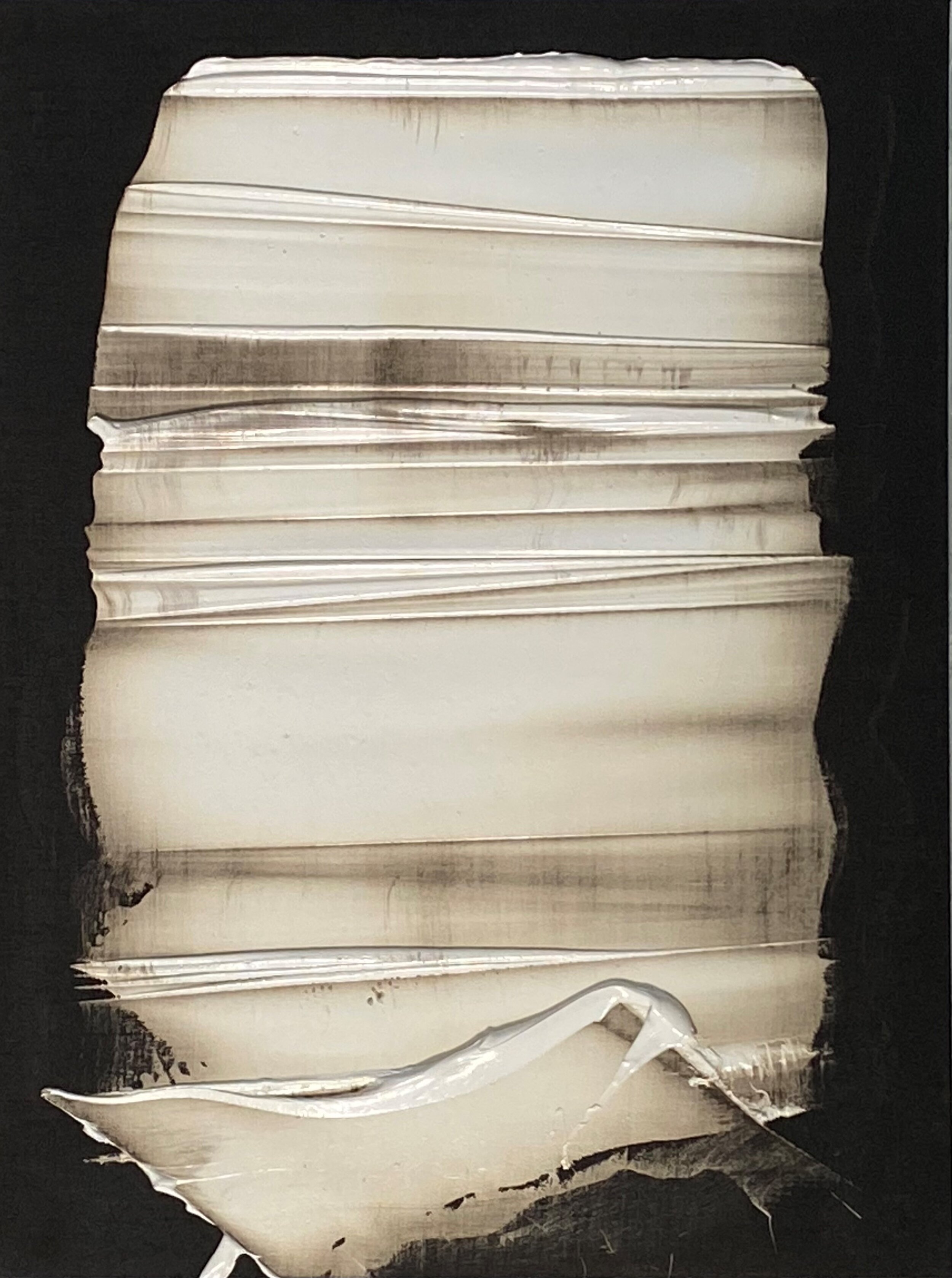 Nocera - Lesson 19, Tar and oil on linen, 36" x 48" inches