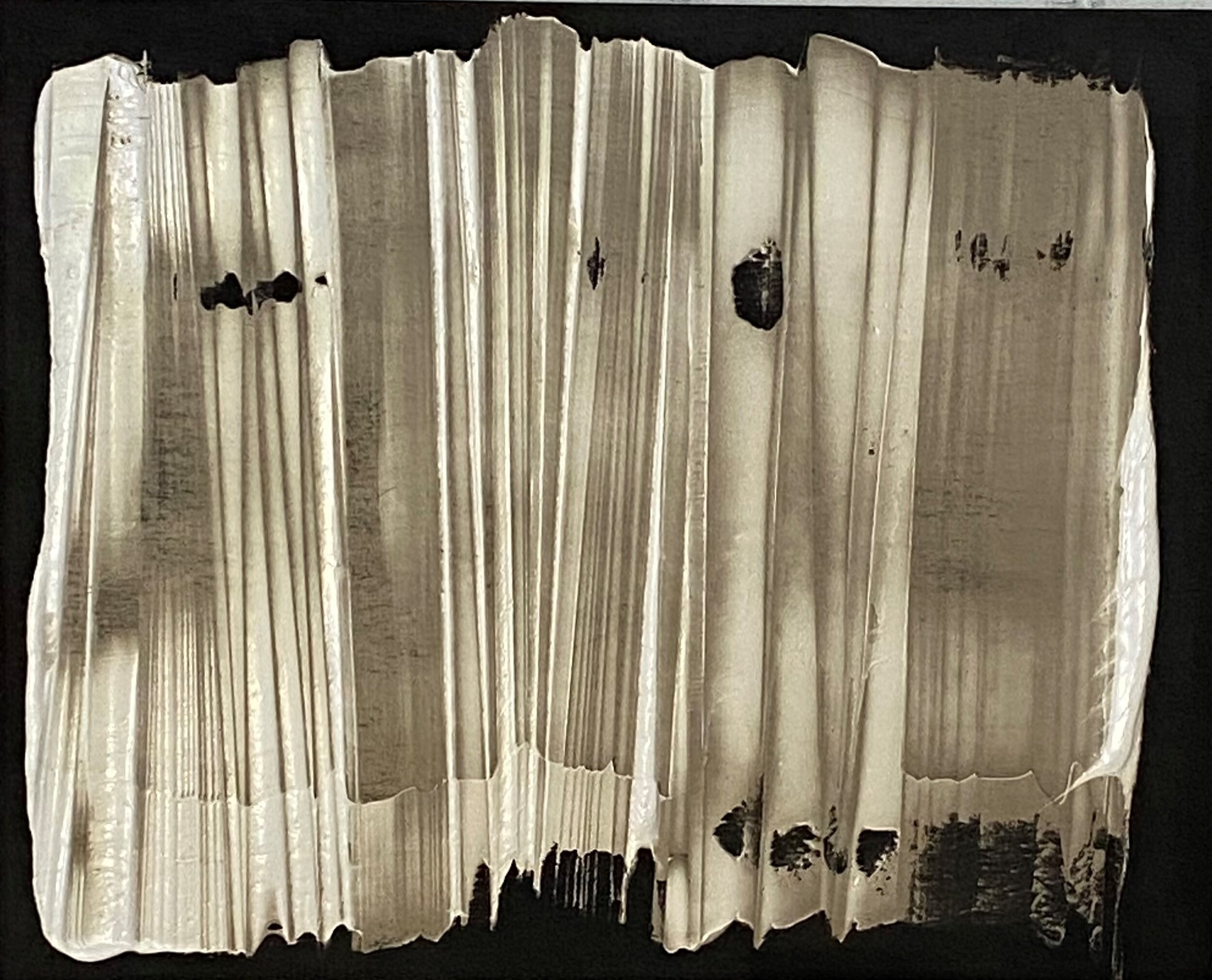 Nocera - Lesson 20, Tar and oil on linen, 48" x 60" inches