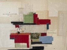 Short, "12.5” H x 11.25” mixed media