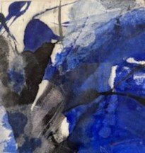 Thrane, Cosmic Votex 8” x 8”, encaustic on panel