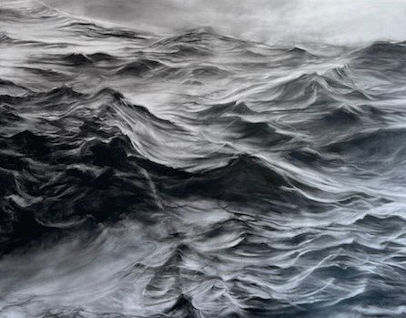 Day, Storied Sea, Oil on panel, 36 x 48 inches