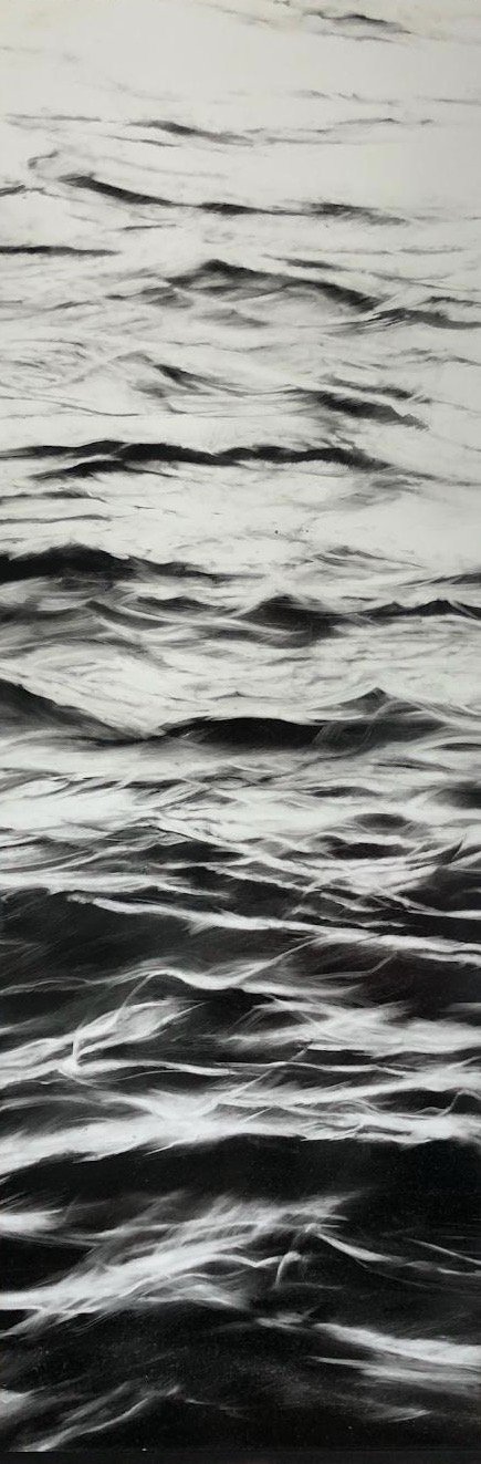Jennifer Day, "Red Sea Remembered", 37in x13in, oil on eucalyptus board