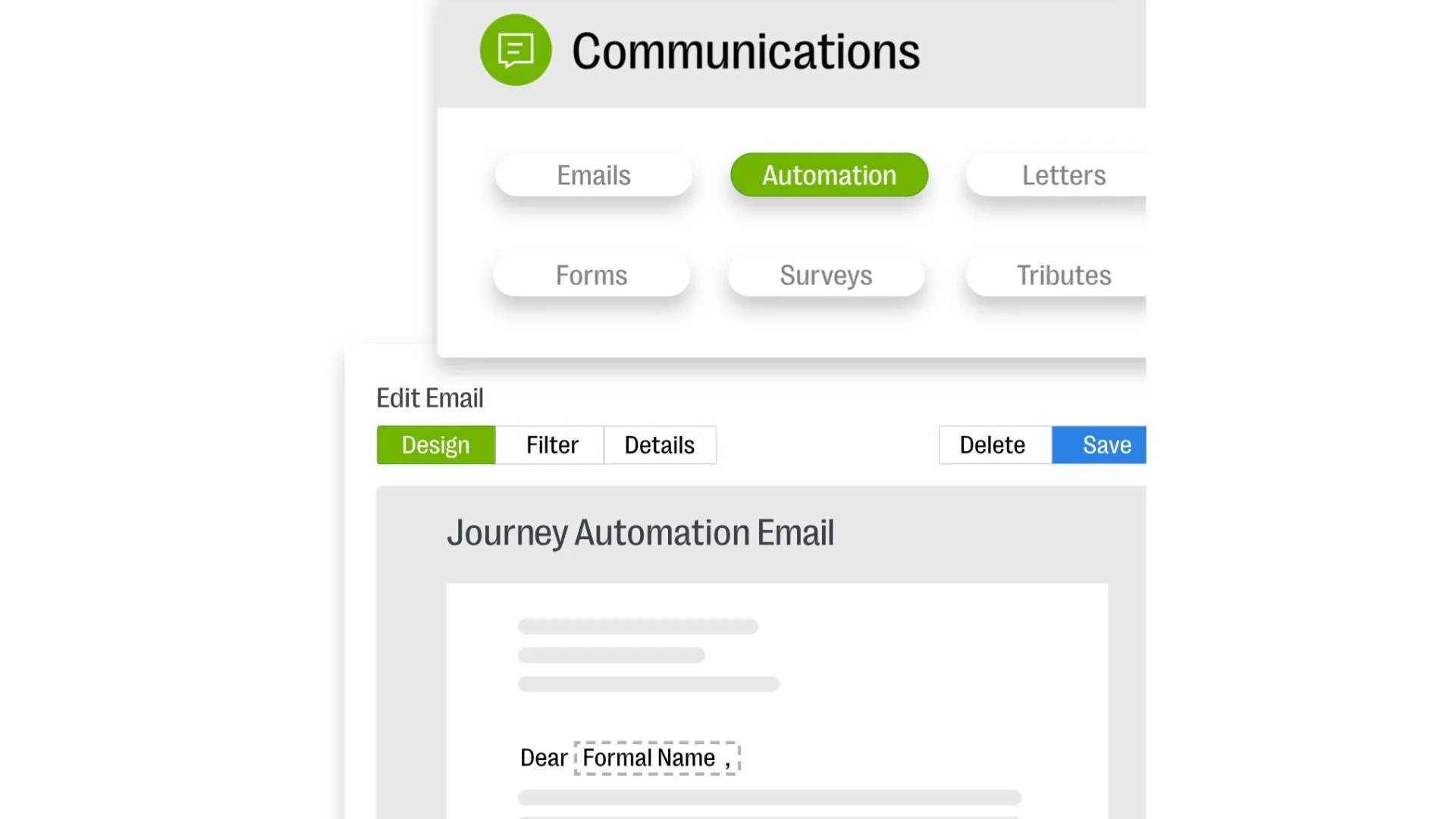  Bloomerang email welcome journey automation tool for nonprofit donor engagement and fundraising email marketing