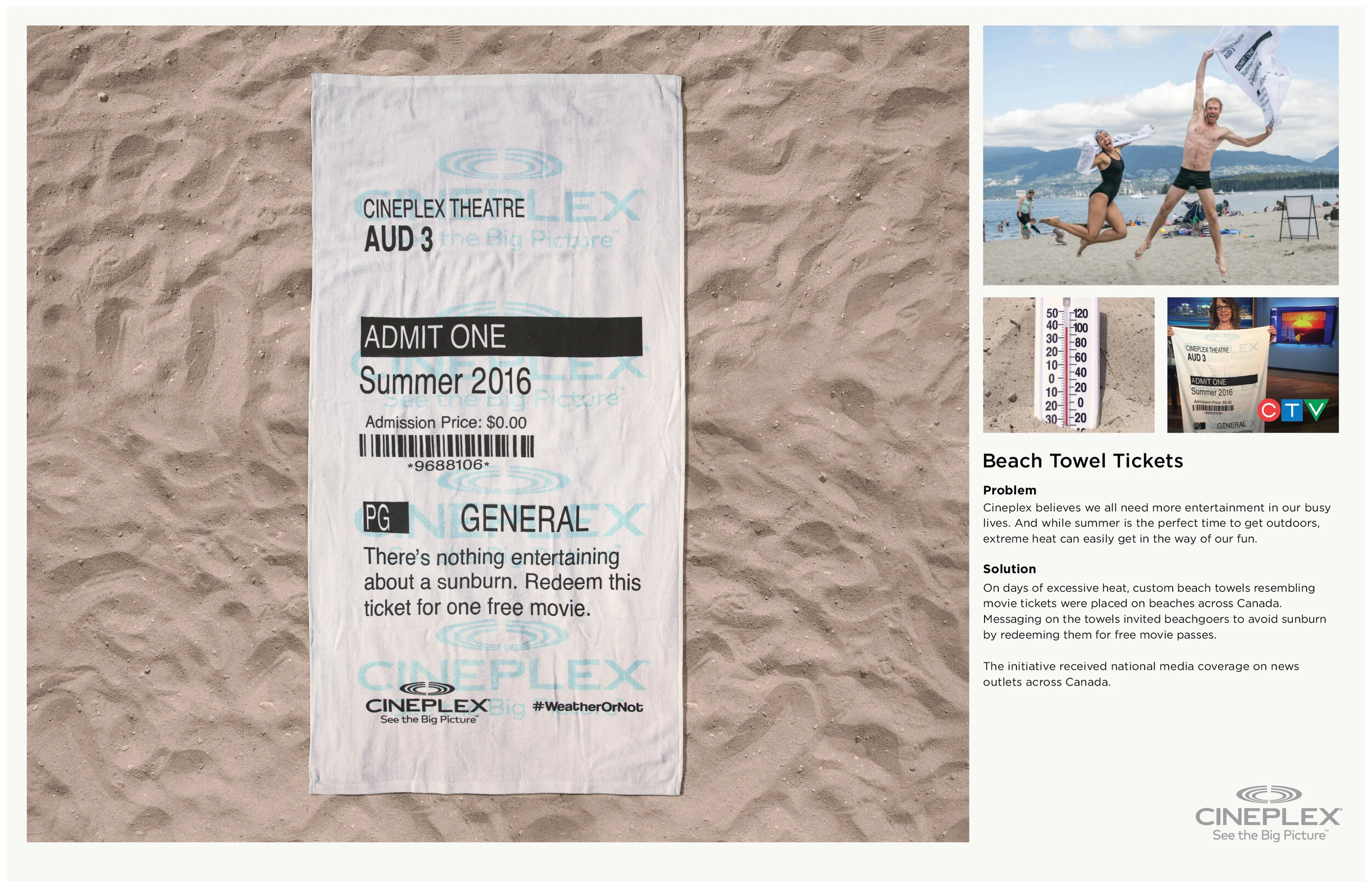 Cineplex - Beach Towel Tickets