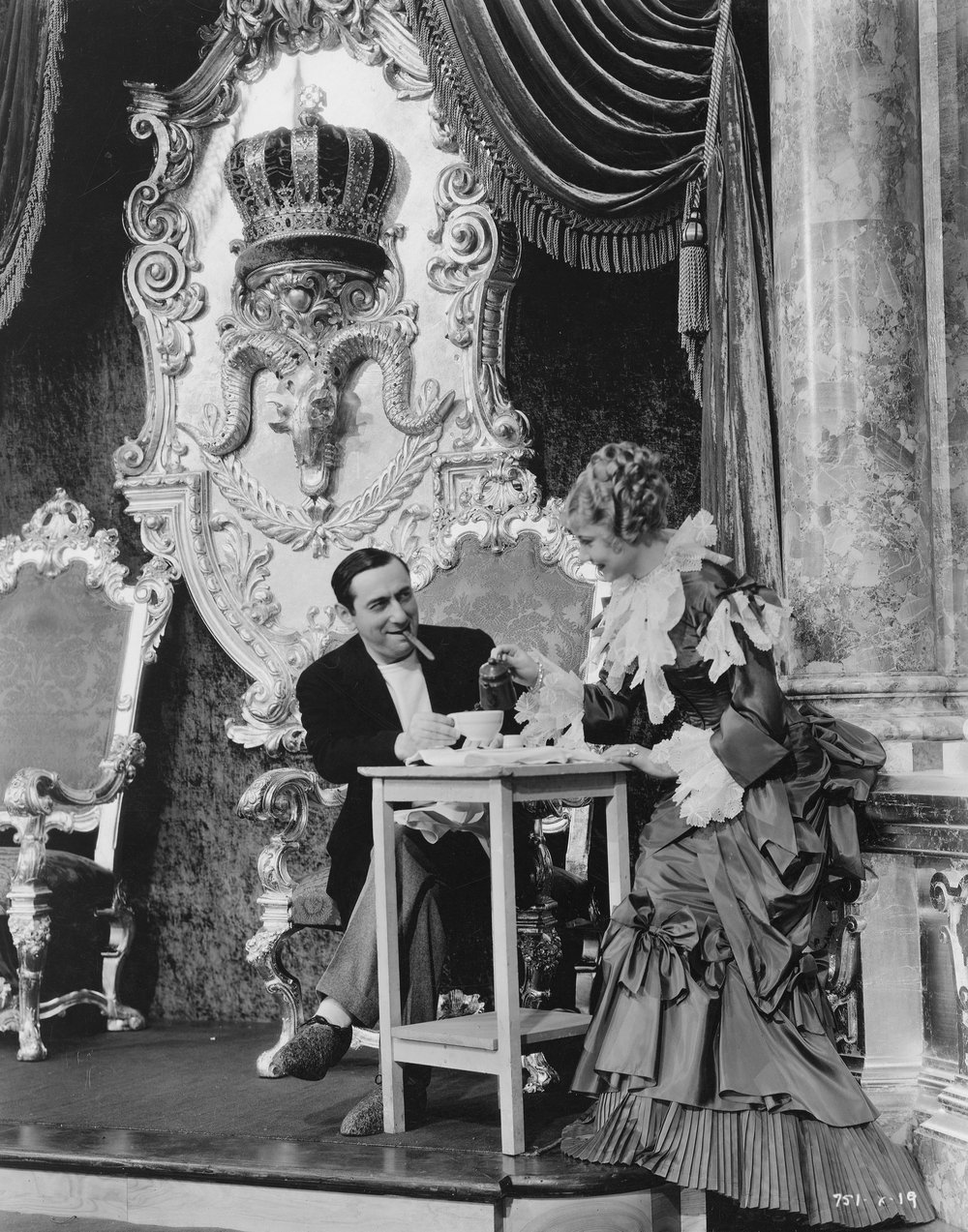 Lubitsch and Macdonald between takes.