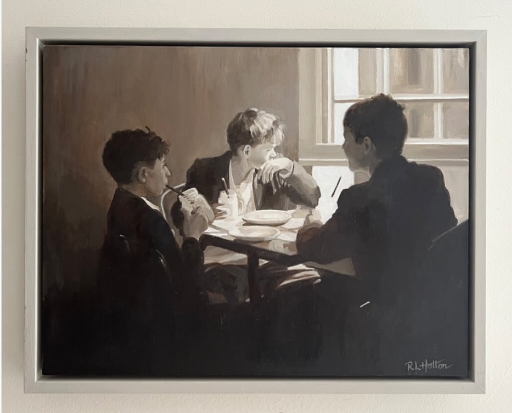This @rebeccaholtonfineart work, &ldquo;Milkshakes,&rdquo; was recently selected for the ING Discerning Eye exhibition, opening this week in London. Scrumptious.
.
.
.
#art #artoninstagram #artofinstagram #artoftheday #artistsoninstagram #artistsofin