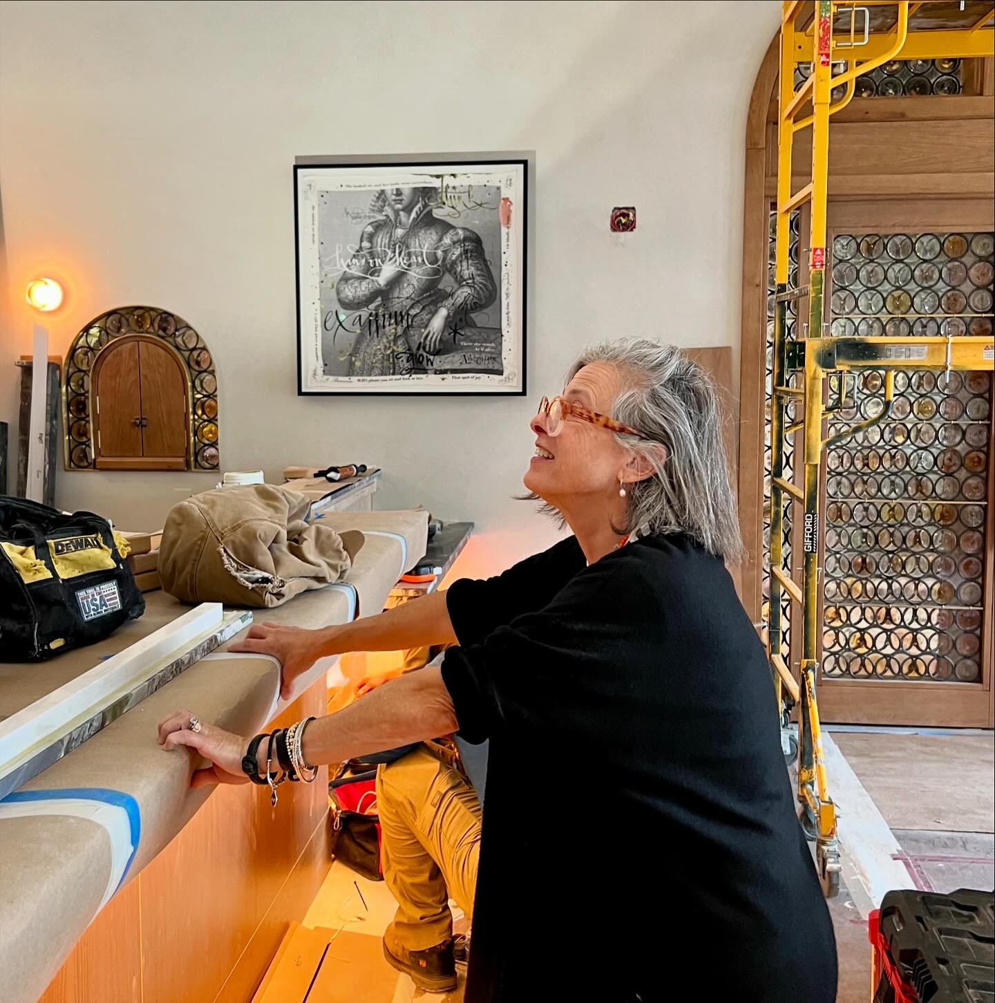 Sneak peek at today&rsquo;s install for the spectacular  new @tavernettavail in the Four Seasons, opening mid December. Can&rsquo;t wait to sit at the bar with a glass of red wine and a bowl of their perfect 
pasta. In other good news: it&rsquo;s sno