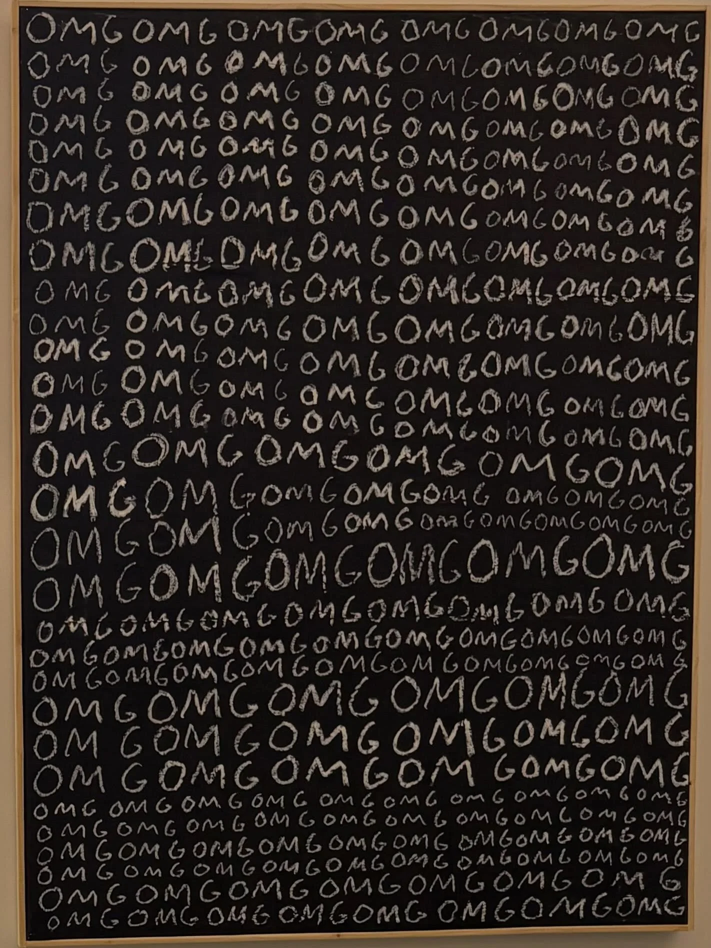 My friend @ericstefanski makes the walls sing. Scroll to see this piece in context at the stunning @sidecarpr office in Denver..
.
.
#art #artoninstagram #words #omg #insitu