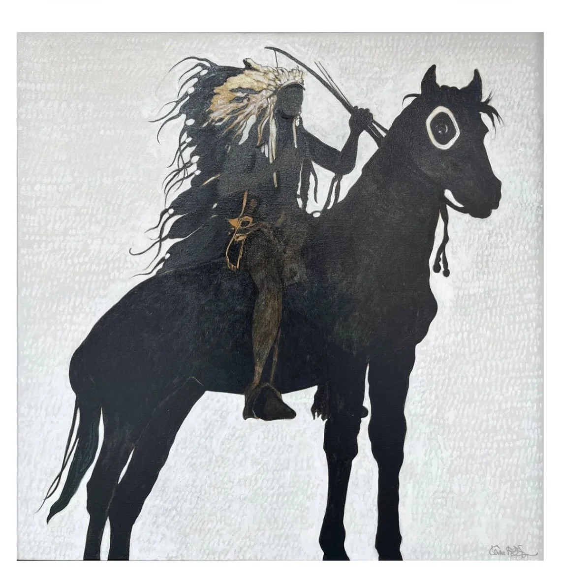 This is &ldquo; Thunder Sky, &ldquo; by @kevin_redstar .
Majestic, stunning and the color is amazing
.
.
.
#art #artoninstagram #artistsoninstagram #modernwestfineart #horse