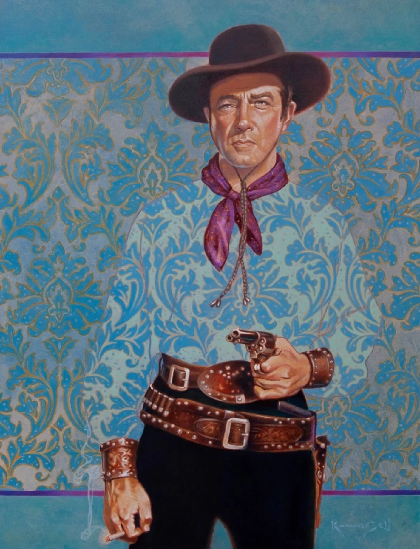 This is &ldquo;Rob&rdquo; by @dkammerzell. Pattern in the best way. 
.
.
.
#art #artoninstagram #artistsoninstagram #wildwest #pattern