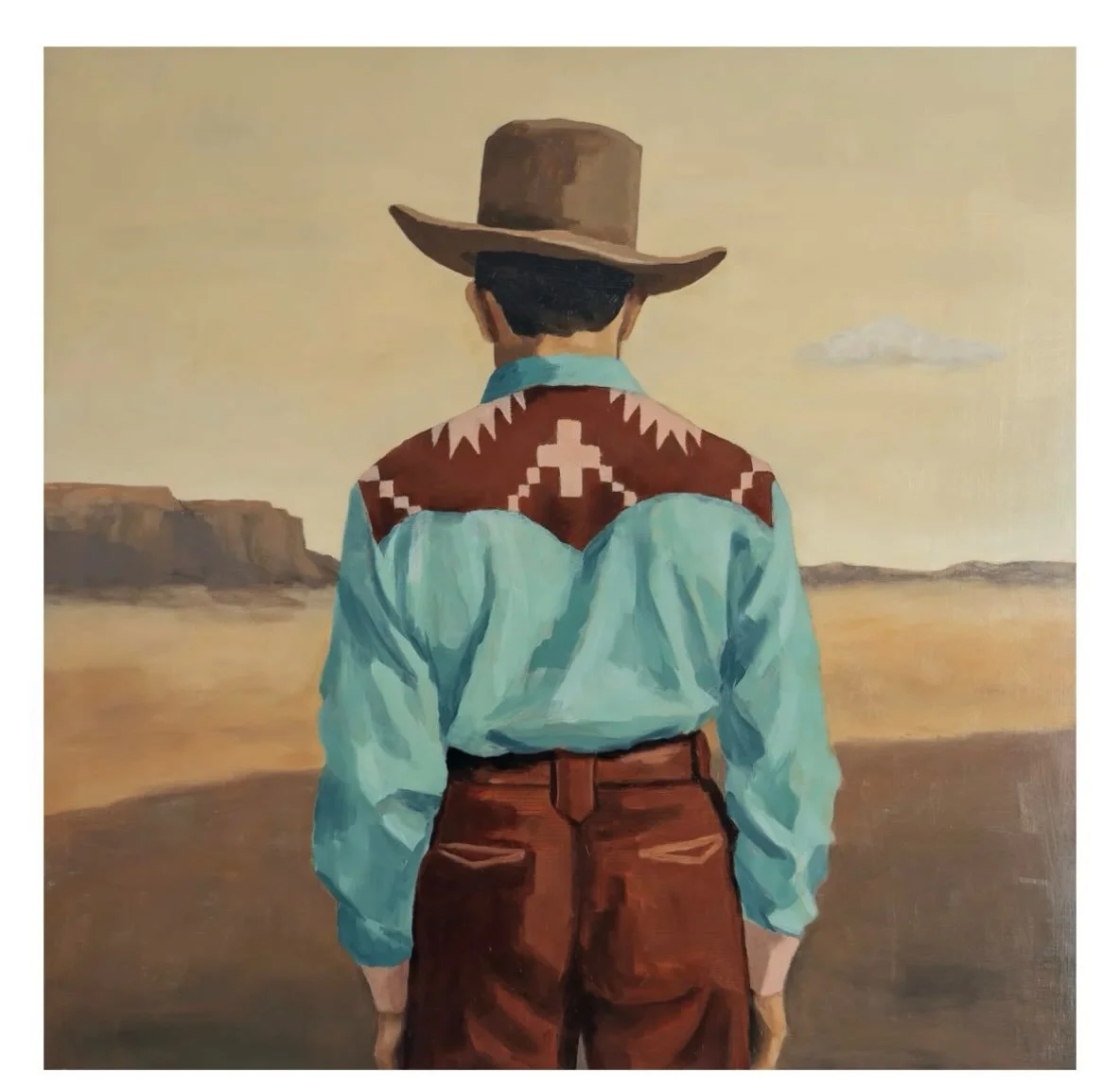 Really crushing on this Kevin Perry piece called &ldquo; The Math Ahead,&rdquo; @modernwestfineart .
.
.
.
#art #artoninstagram #artistsoninstagram #westernart #modernwest