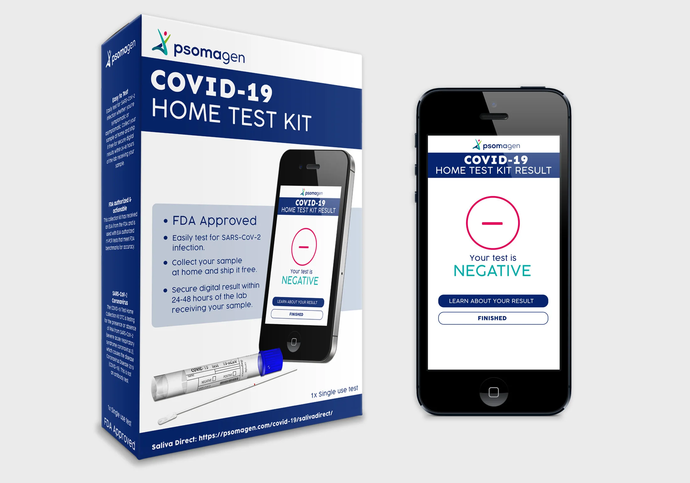 Marketing Campaign Mock up for new product/service: At home Covid testing kit