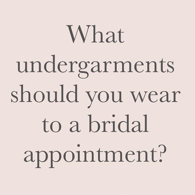 Happy Tuesday ✨ What undergarments should you wear to a bridal appointment?
#TipsOnTuesday