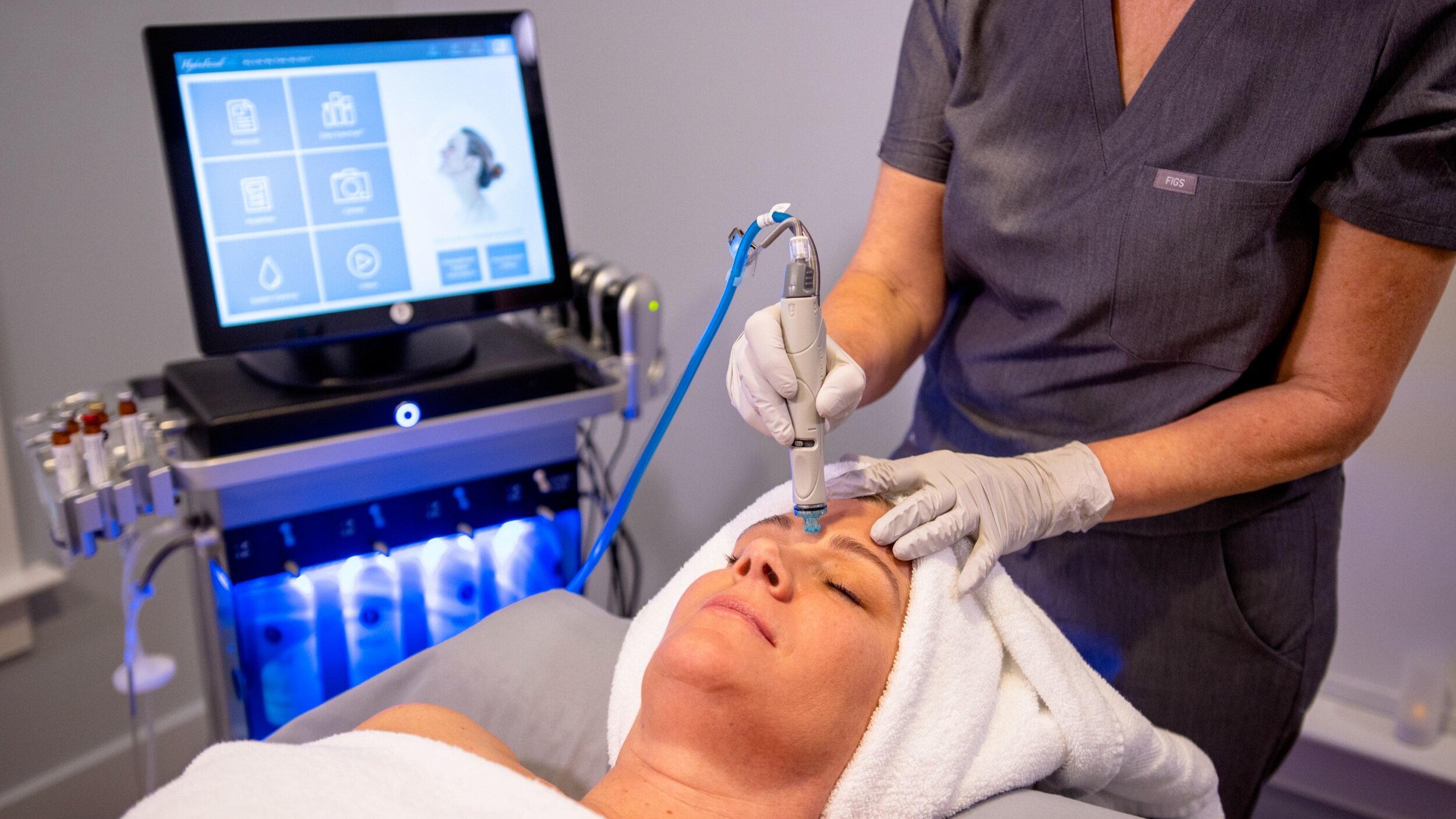 Clean, professional medical spa treatment room with neutral tones at Cryo Sculpt Revive in King of Prussia