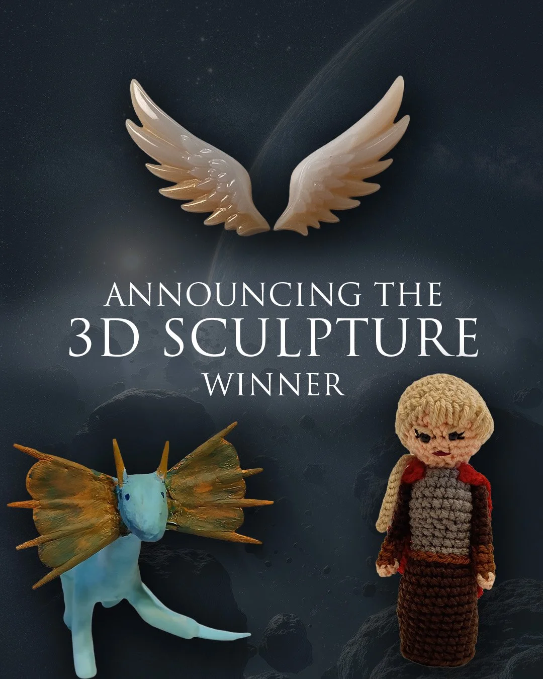 Announcing the winner of the 3D Sculpture category 🎉

Congratulations to Phoebe Hinkle for winning first place overall in our new 3D Sculptures category!

We&rsquo;ll be reaching out directly through email for you to claim your prize!

#fanart  #cro