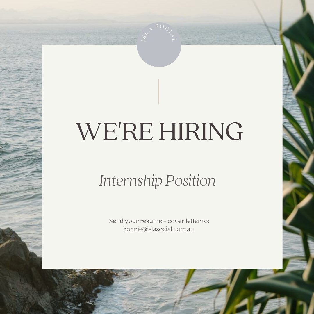 We&rsquo;re on the hunt for a passionate Intern to join our team 👯&zwj;♀️🌟

This is a great opportunity to explore multiple areas of digital marketing and learn new skills + sharpen others 🌸

If this is of interest to you or someone you know pleas