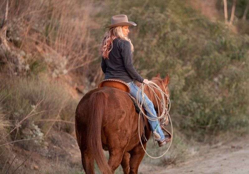 Owner, Laura Lewis, enjoying the trails