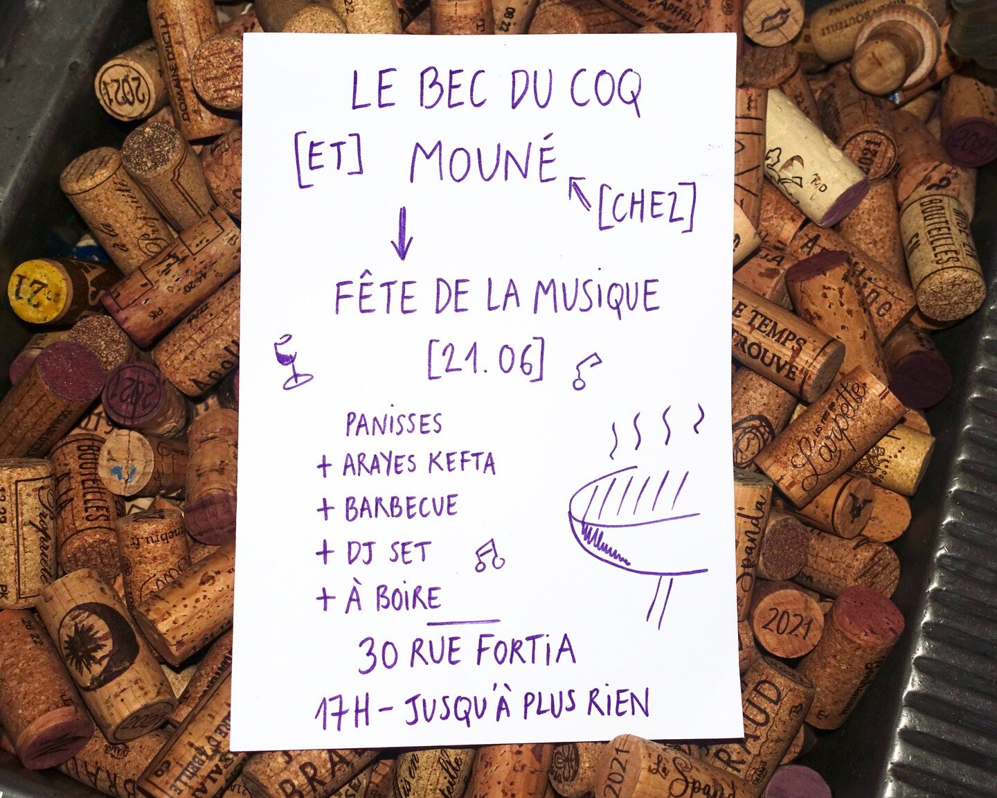 ▫Premi&egrave;re info, on est ouvert ce dimanche comme d'hab, d&egrave;s 18h on vous attend ! 

▫ Deuxi&egrave;me info : on est ferm&eacute; mercredi soir, parce qu'on sera chez @mouneresto pour faire griller des trucs, frire des Panisses et jouer de