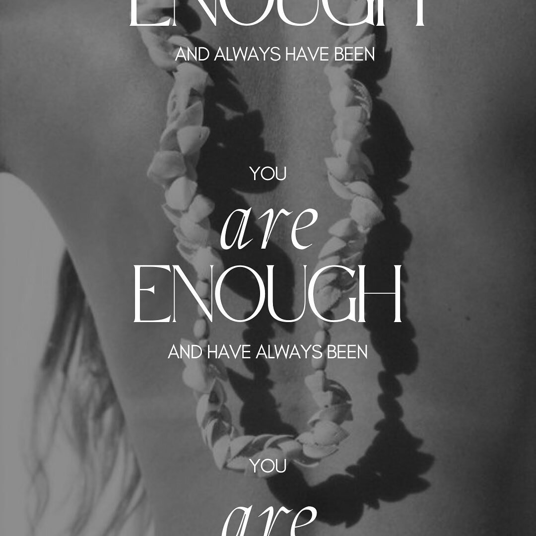 If you're reading this...
And have ever been told that you are not enough, you are not alone - place a &quot;❤️&quot; in the comment section below. 

The message, &quot;You are not enough&quot; - is a painful one to bare, and it can affect how we see