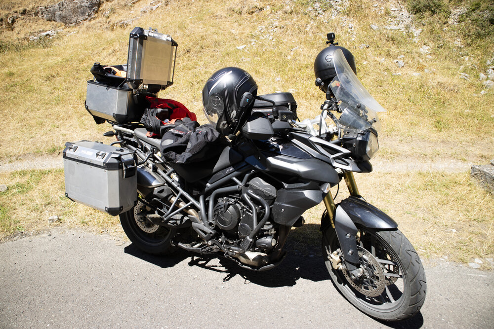 Ride the miles Tiger 800 motorcycle Cheddar Gorge.jpg