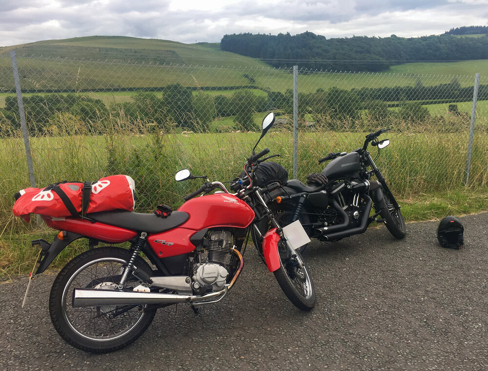 Ride the miles Scottish Borders motorbike trip Harley Honda.jpg