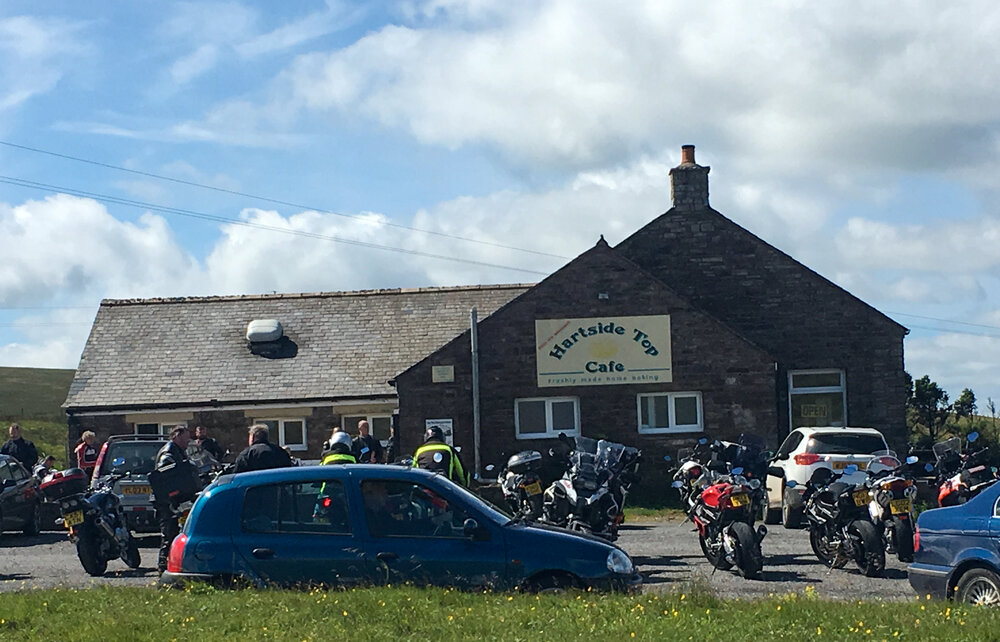 Ride the miles Lake District motorbike trip Hartside Pass cafe.jpg