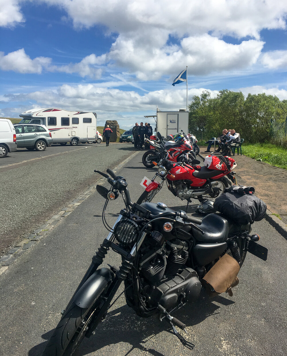 Ride the miles Scottish Borders bike trip Harley Sportster.jpg