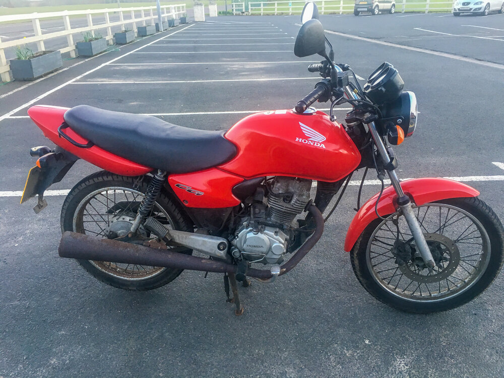 Ride the miles Honda CG125 Red before restore-2.jpg