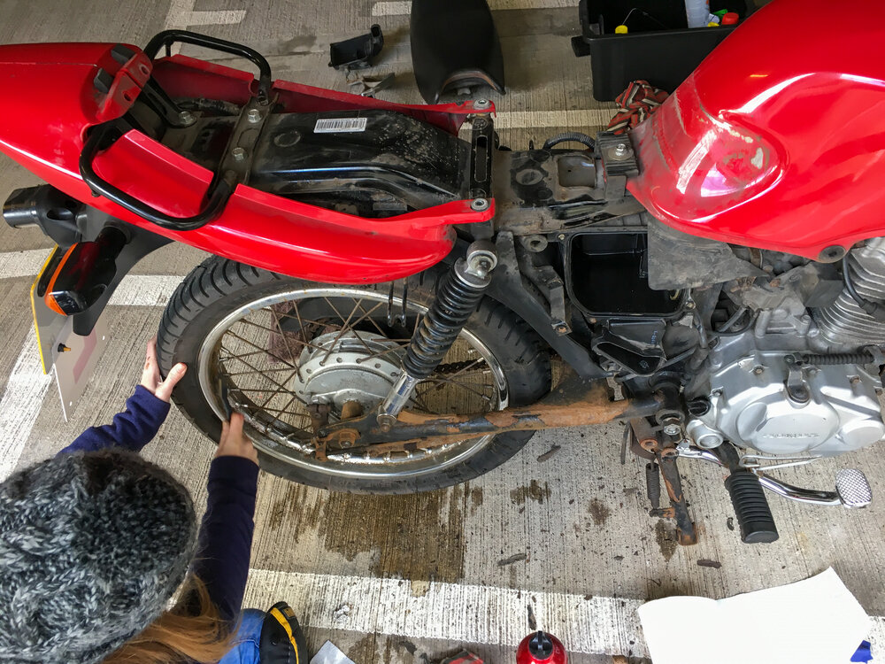 Ride the miles Honda CG125 Red restore chrome.jpg