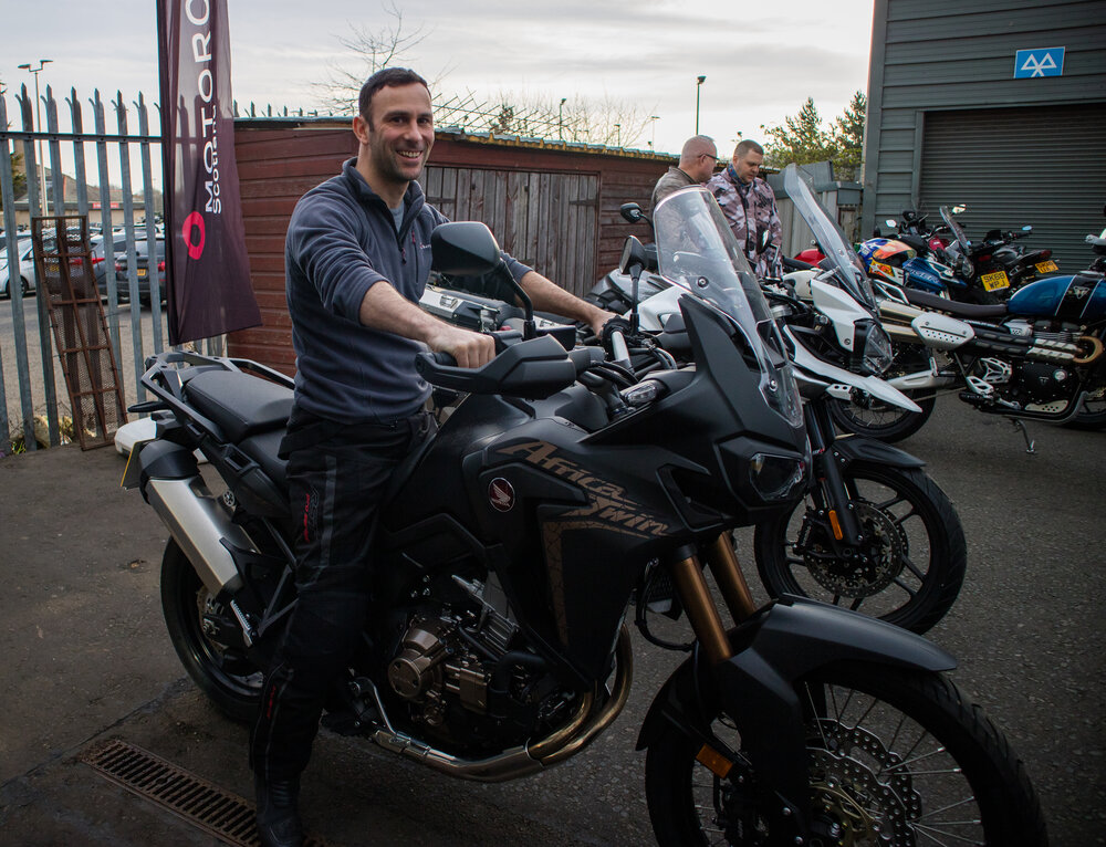 Trev on a Honda Africa Twin DCT