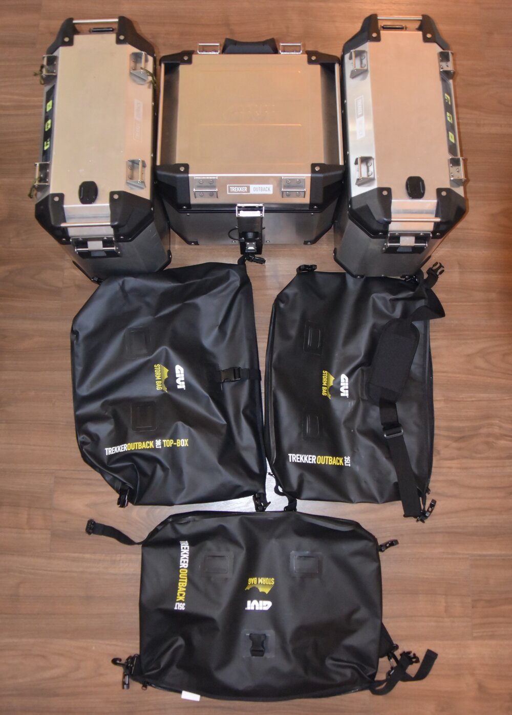 Givi Trekker Outback panniers, top box and inner bags