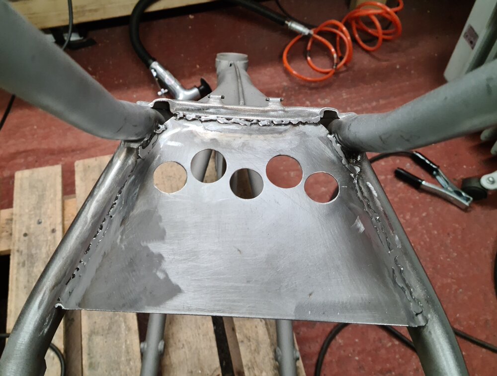 Ride the miles CB550 cafe racer electronics tray firewall welded in.jpg