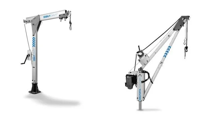 How does a davit system work for pump lift maintenance? — REID Lifting