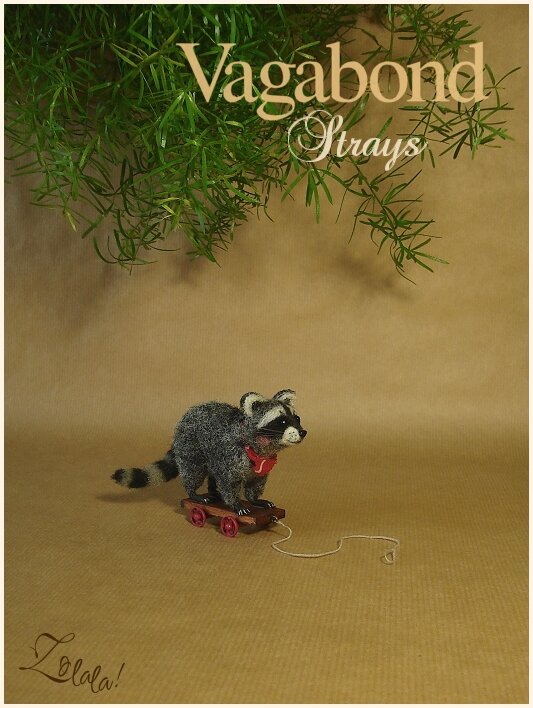 Raccoon pull toy ~ "Gris-Gris"