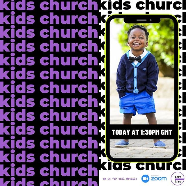 Our kids are having church today at 1:30pm! Dm us for the zoom meeting details. 💜 #lcfcengland