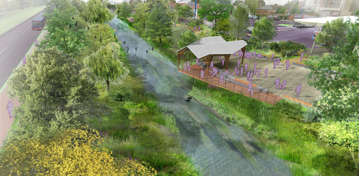 Western Avenue, bird's-eye view