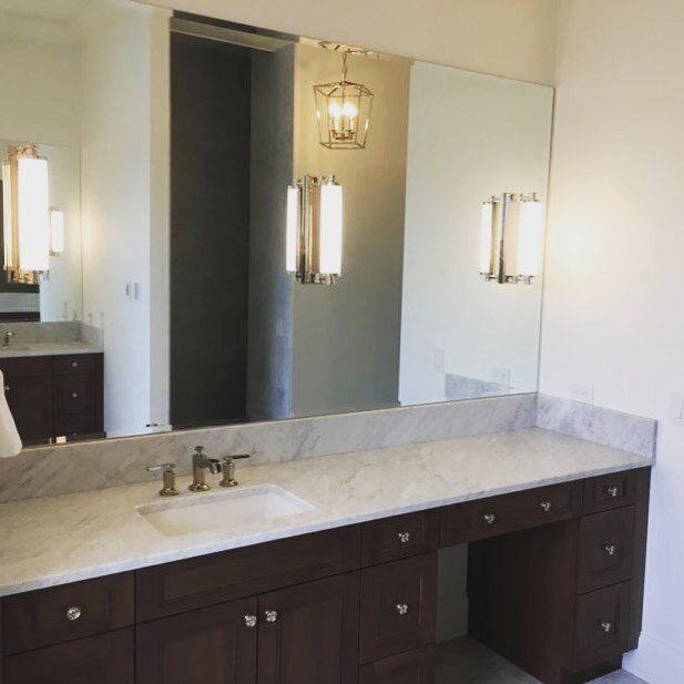 Lighting all set in this beautiful bathroom!