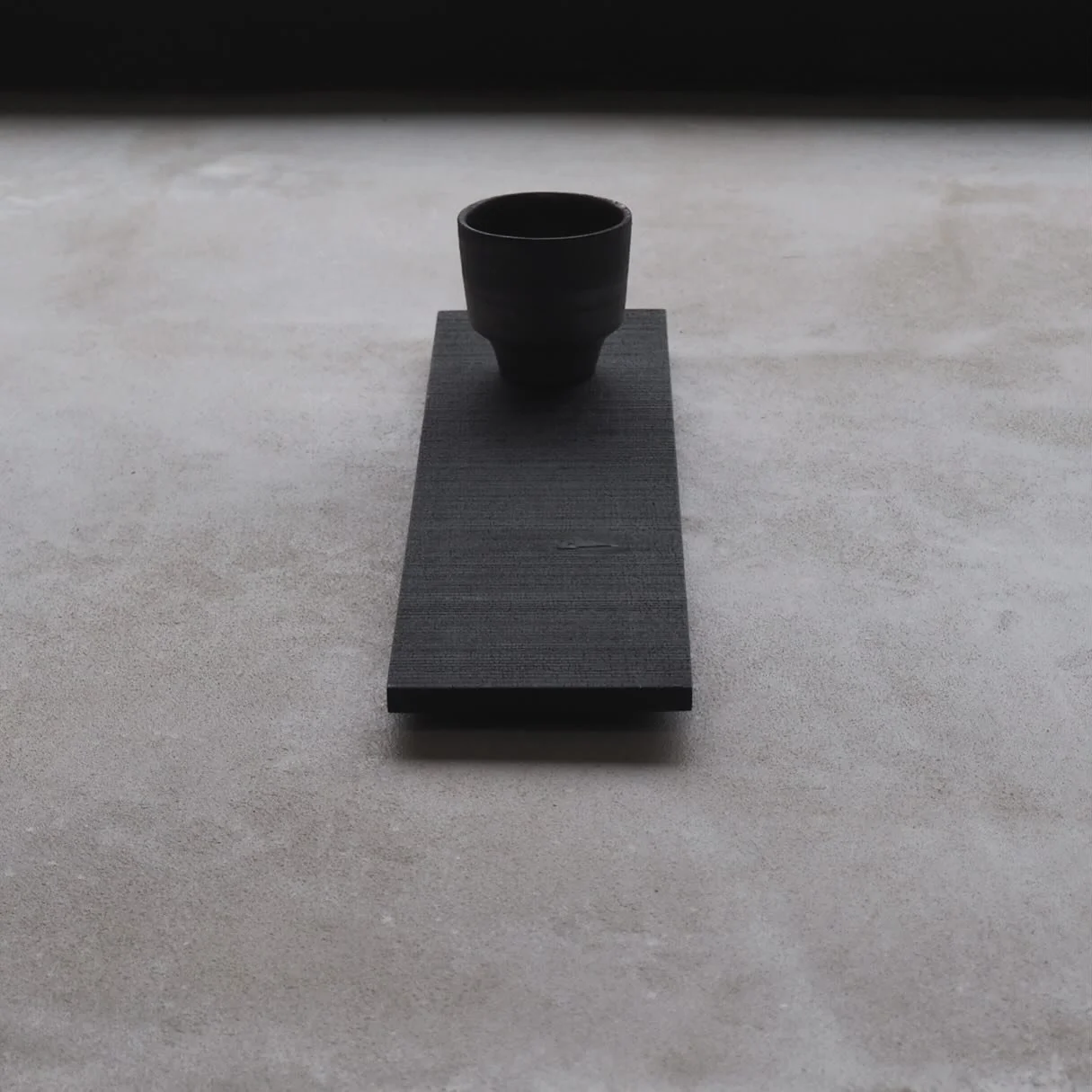 Burnt English Oak Tray with Sawn Texture.