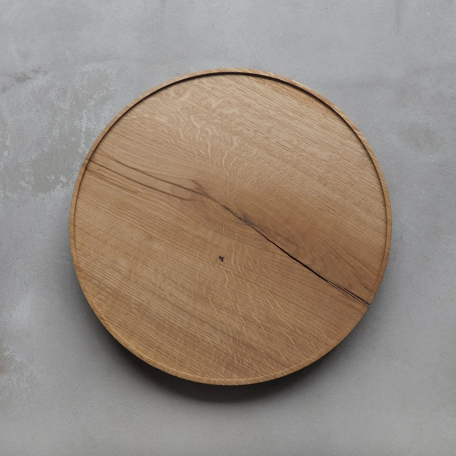 circular oak tray 1
