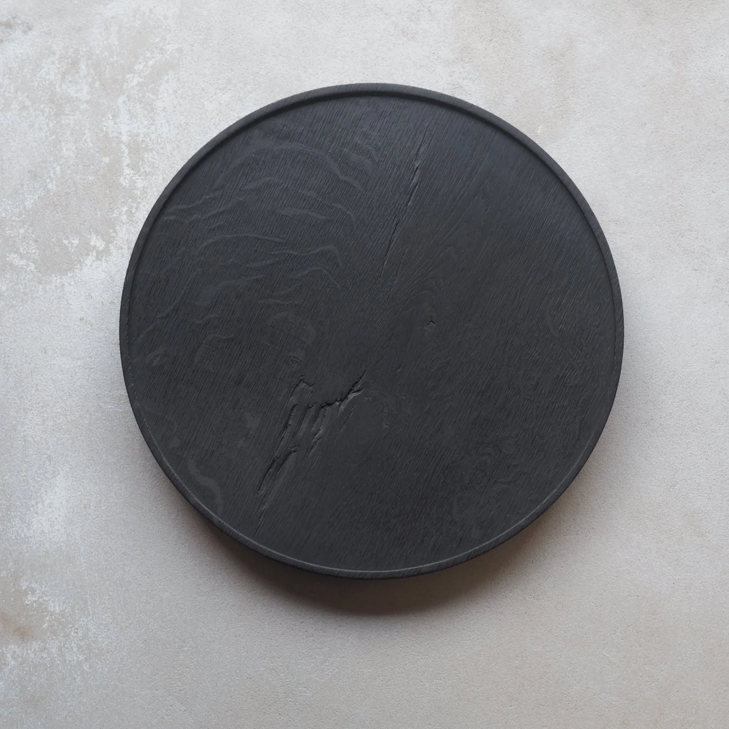 circular burnt oak tray 2