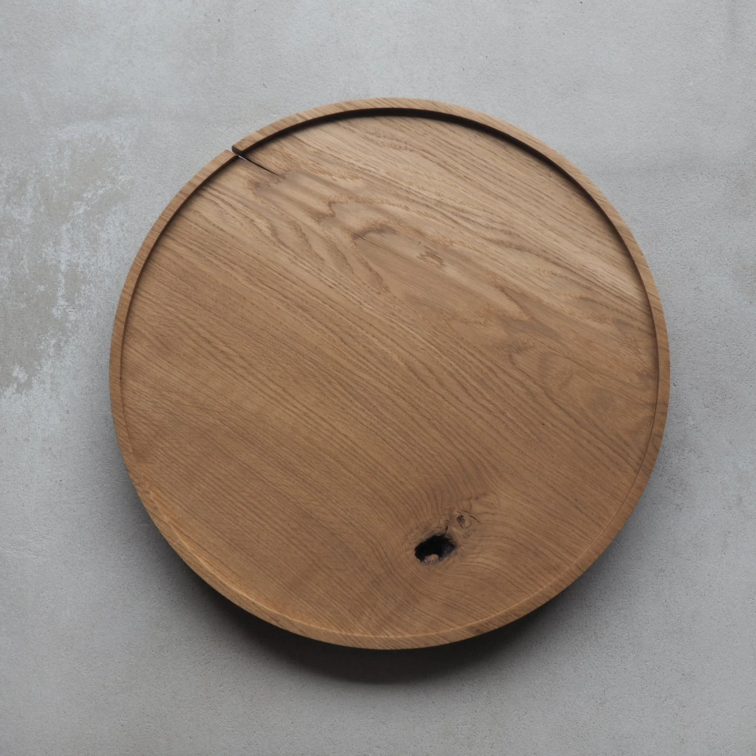 circular oak tray 2
