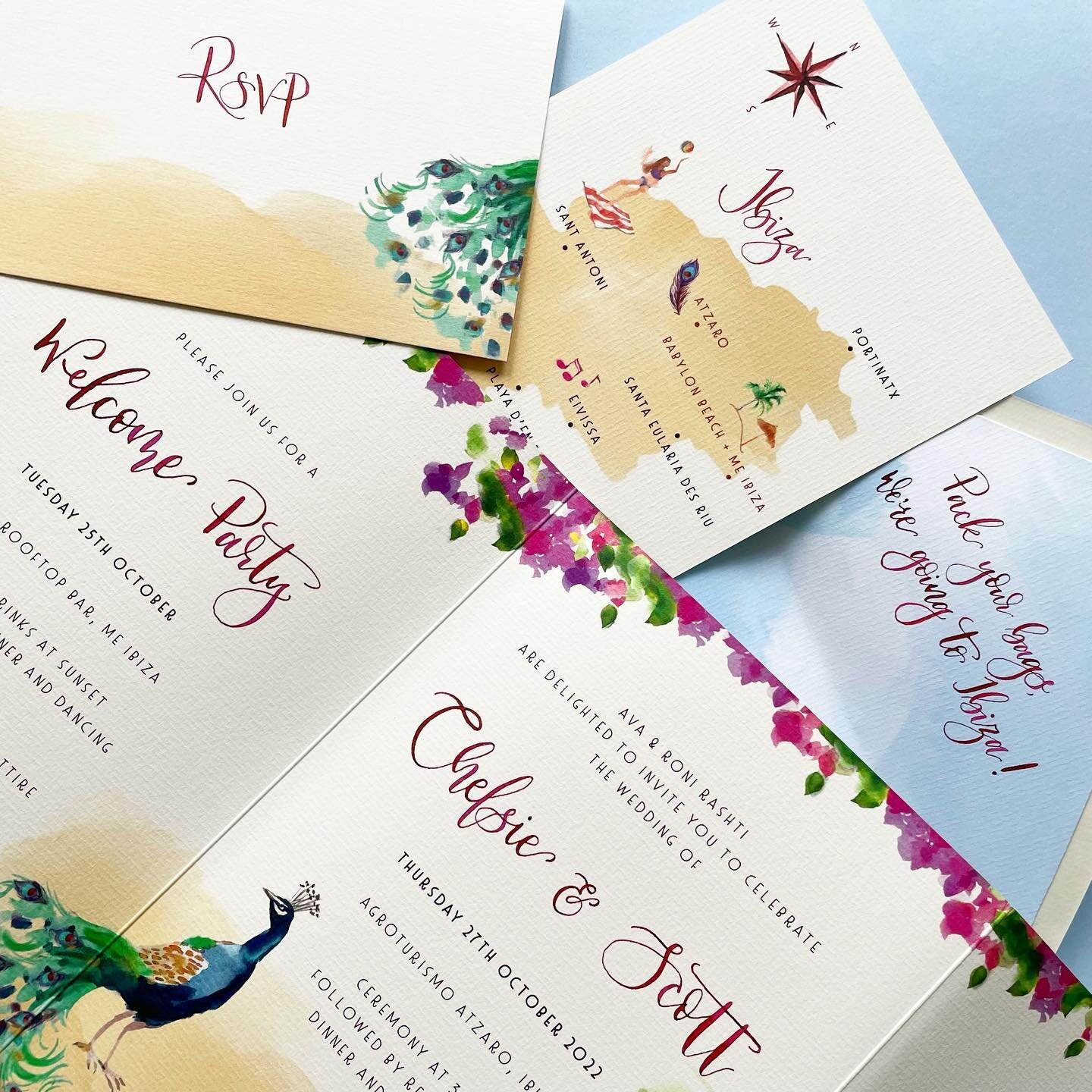 Your invitation ain&rsquo;t just an invitation, it&rsquo;s the hand drawn touches, the rsvps, extra cards, envelope liners, wax seals and all. It&rsquo;s what we call your invitation suite❣️
.
.
.
@atzaro_hotel #invitationsuite #handdrawninvitations 