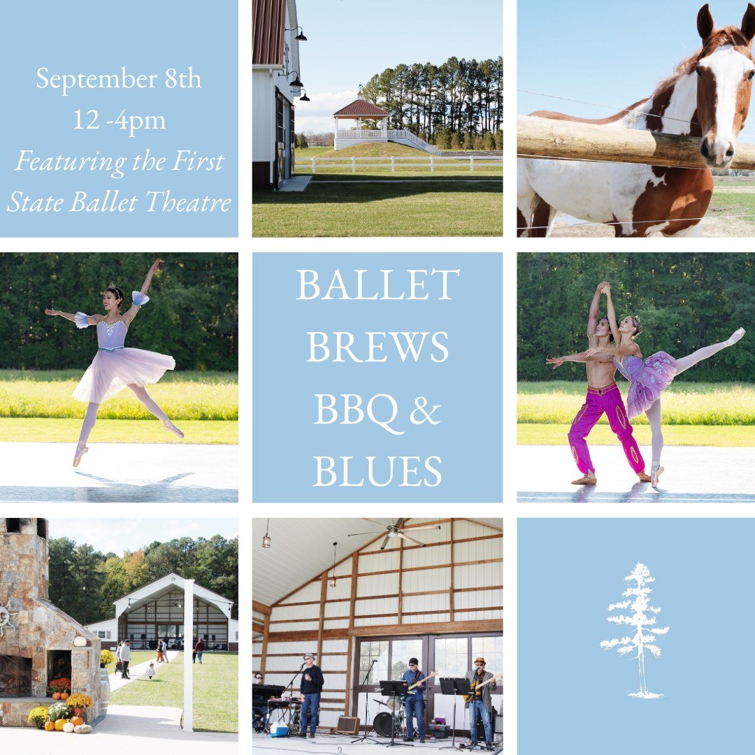 BALLET, BREWS, BBQ &amp; BLUES
An event with something for everyone!
September 8th 12-4p

FIRST STATE BALLET THEATRE. DEWEY BEER CO. HOUSE ROCKIN&rsquo; BBQ. STU&rsquo;S PLAN B BLUES 

Delawares professional ballet company, the First State Ballet The