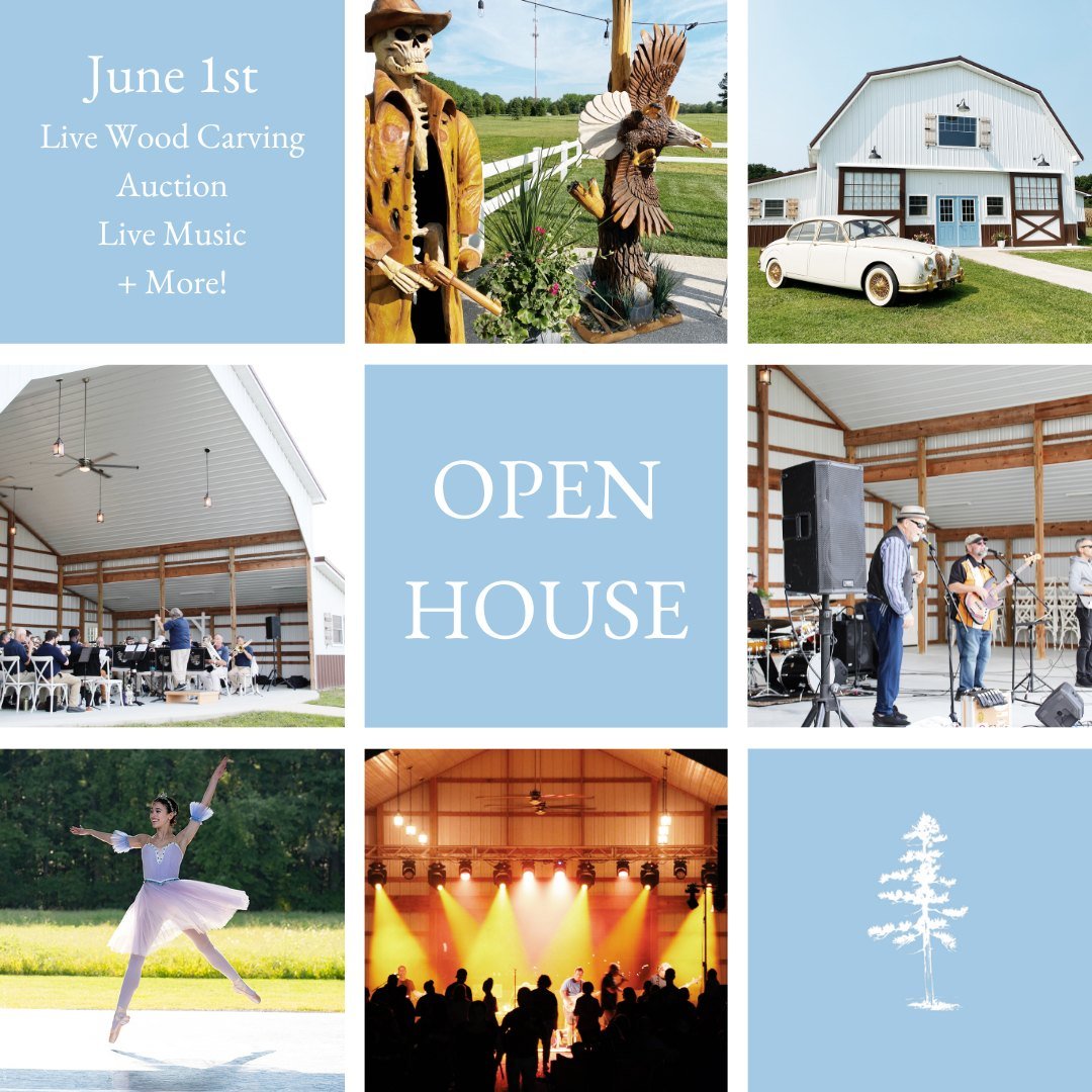 FREE EVENT coming up on June 1st 4-9p! 

Join us for an exciting event, where you'll have the opportunity to explore our beautiful venue and discover our most recent upgrades. We'll share with you our inspiring journey of supporting the Arts, nature,