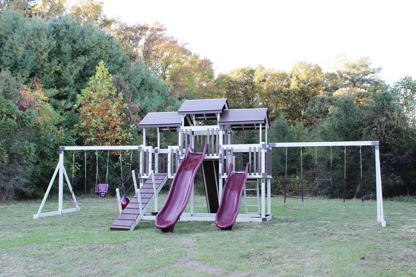 It&rsquo;s finally here! Sitting among the pines, our newest addition to the farm was delivered today! Come swing with us at our last Pumpkin Patch Sunday of the season 🎃