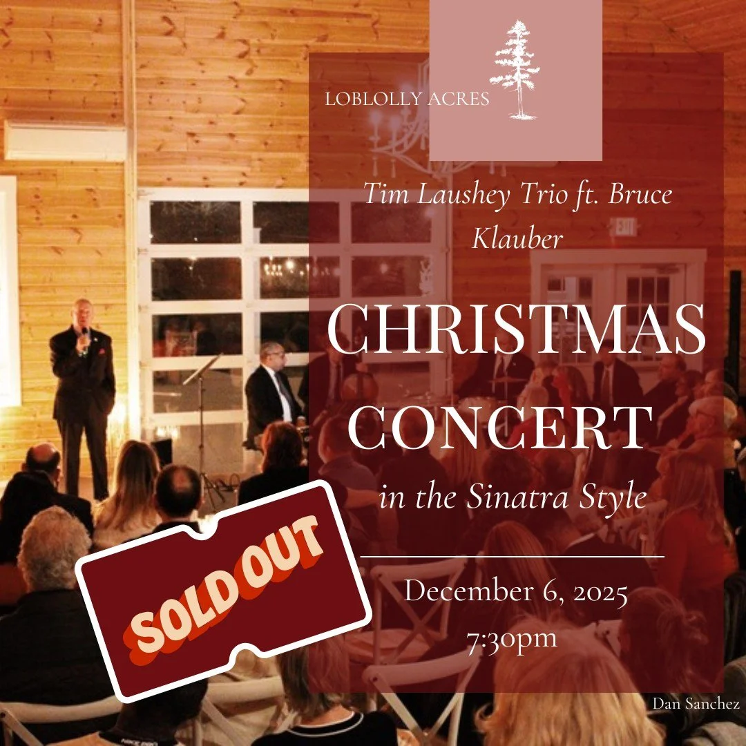 Our Christmas Concert is SOLD OUT! 

 Be sure to sign up for our Newsletters to stay up to date on the happenings at Loblolly Acres, we promise we won't flood your inbox! 

Stay in the Know and What us Grow Here - https://loblollyacres.us5.list-manag