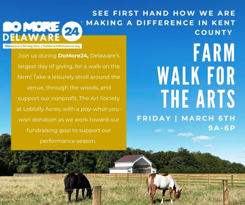 Farm Walk for the Arts 🌿
MARCH 6TH 9A-6P
Help us reach our $1,000 goal! Every dollar goes directly to supporting the artists who make our events special and to cover the essential costs of bringing these experiences to life! Even if you can't make i
