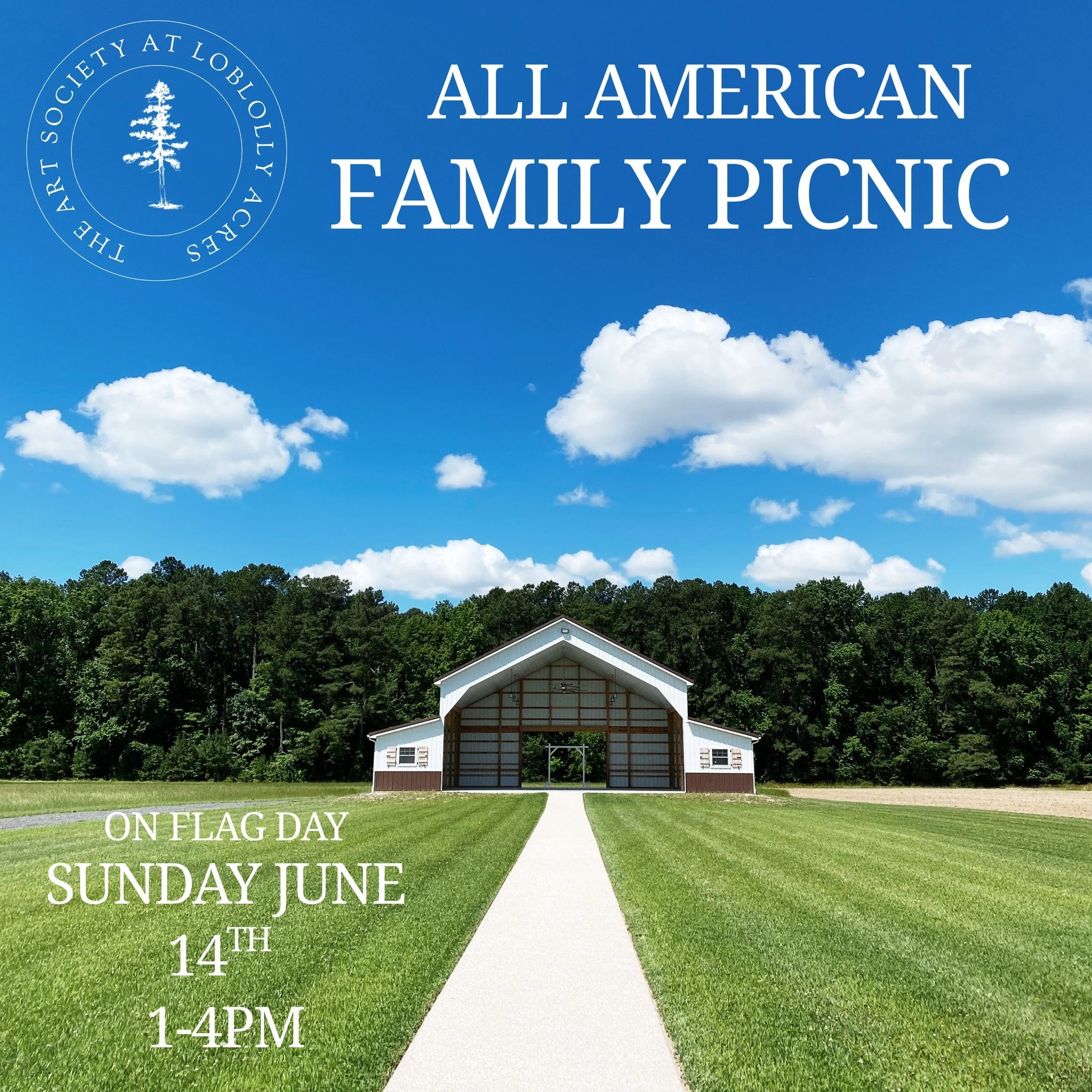 THIS SUNDAY We invite you to pack a picnic &amp; chairs for the family to spend the afternoon with us on the farm adorned with American Flags to Celebrate Flag Day! 
June 14th | Doors Open 1PM 

Enter our Apple Pie Contest for a chance to win tickets