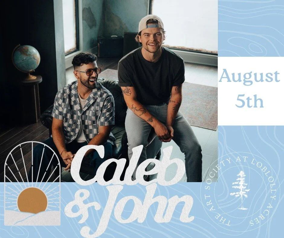 TOMORROW at Loblolly Acres CALEB &amp; JOHN! 
One of the most exciting new voices in Christian music is coming to the farm! 

Known for their high-energy performances, powerful messages, and chart-topping hit &ldquo;Somebody Like Me.&rdquo; Blending 