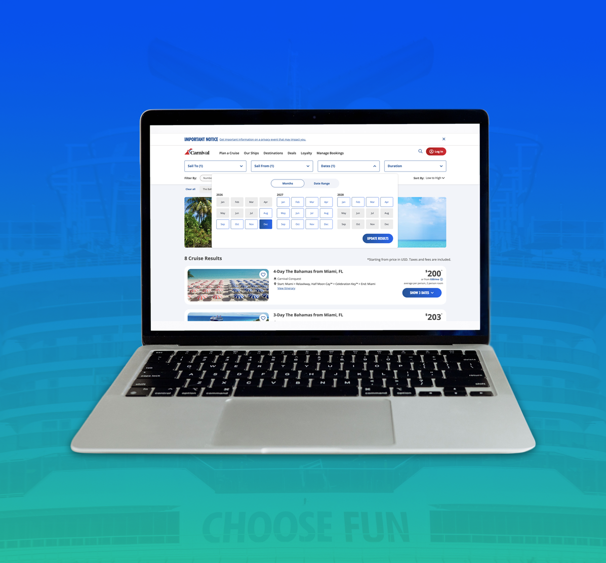 Carnival - Built But Buried: A Cruise Search Update